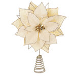 Верхушка на елку Пуансеттия Айвори 32 см