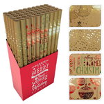 Новогодняя крафт бумага Xmas Style: Золотые Ели 200*70 см