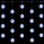 Светодиодный занавес Белые Снежинки 2*2 м, прозрачный СИЛИКОН+ПВХ, соединяемый, IP54