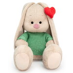 Мягкая игрушка Зайка Ми в свитере и с сердечком на ушке 23 см