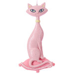 Елочная игрушка Кошка Китти 16 см светло-розовая, подвеска