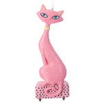 Елочная игрушка Кошка Китти 16 см розовая, подвеска