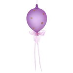 Стеклянная елочная игрушка Воздушный Шар 12 см фиолетовый, подвеска