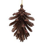 Елочная игрушка Шишка из Таинственной Рощи 10 см шоколадная