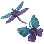 Набор елочных игрушек Peacock Color - Бабочка и Стрекоза 10 см, 2 шт, подвеска