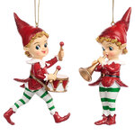 Набор елочных игрушек Эльфы Лианор и Лунария - Fairytale Orchestra 10 см, 2 шт