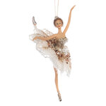 Елочная игрушка Балерина Дилора - Perla Caprici Silve 17 см, подвеска