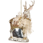 Стеклянная елочная игрушка Олень Шатриан - Lost Paradise 14 см, подвеска