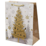 Подарочный пакет Magic Christmas - Золотая Ёлочка 25*20 см