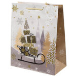 Подарочный пакет Magic Christmas - Сани с Подарками 25*20 см