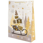Подарочный пакет Magic Christmas - Сани с Подарками 45*33 см
