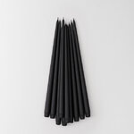 Высокие свечи Андреа Velvet 40 см, 10 шт, черные