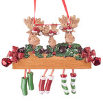 Именная елочная игрушка Лось Ралли и Семья 14*12 см, подвеска