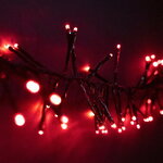 Светодиодная гирлянда Млечный путь - Cluster Lights 2.4 м, 192 красных MINILED ламп, черный ПВХ