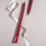 Витая свеча Gambassi Terme 30 см красная