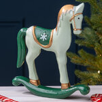 Новогодняя фигурка Лошадка-Качалка Уоллес 20 см