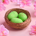 Пасхальное украшение Зелёное Гнездышко 7 см