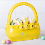 Конфетница Three Bunny 15 см желтая
