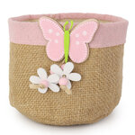 Декоративная корзина-кашпо Весенняя Верона 12 см розовая