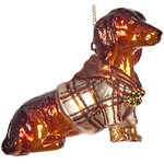 Елочная игрушка Такса с Оксфорд-стрит 12 см, стекло