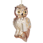 Стеклянная елочная игрушка Сова Алисса - Over the Hoogezand 13 см