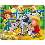 Пазл для малышей Дети на ферме - Веселая ферма, 9 элементов, 18*14 см