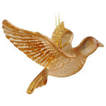 Елочная игрушка Голубь - Caramel Sunset 8 см золотой