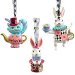 Набор елочных игрушек Безумное Чаепитие - Magique de Alice 3 шт