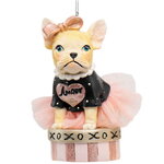 Елочная игрушка Бульдог Бетти 6 см